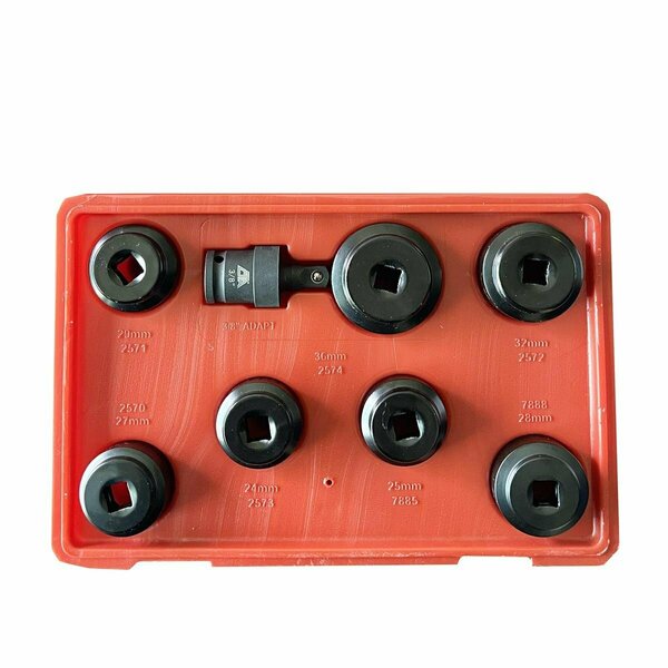 Tool Time 0.75 in. Drive Low Profile Oil Cap Socket Set - 8 Piece TO3530447